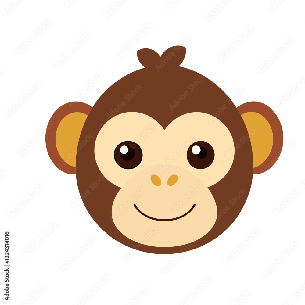 Cute Monkey Mask Illustration Cute Monkey Mask Illustration