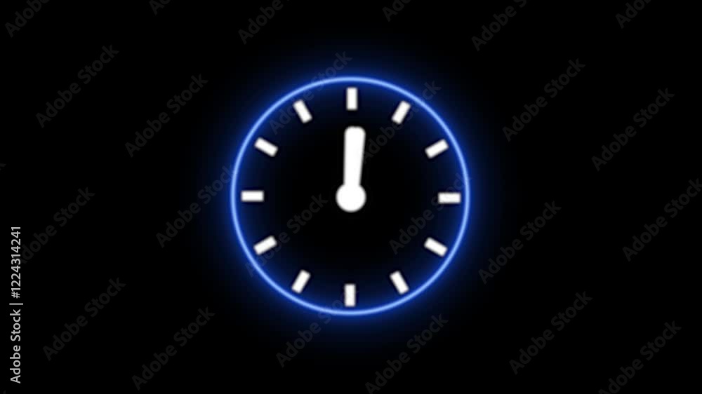 neon clock icon animation. 4k animation. Glowing neon clock icon with modern time inspired design and luminous aesthetic. neon clock icon animation. 4k animation. Glowing neon clock icon with modern time inspired design and luminous aesthetic.