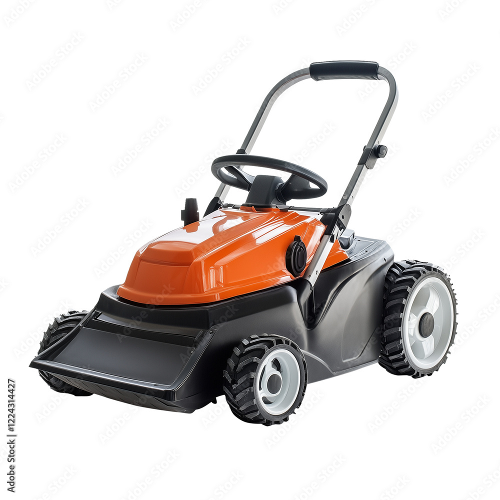Lawn Mower Isolated on Transparent Background Lawn Mower Isolated on Transparent Background