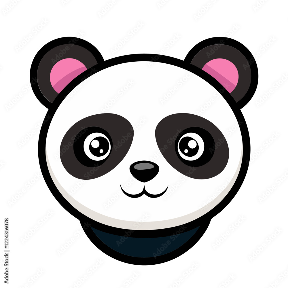 Cute Panda Mask Illustration Cute Panda Mask Illustration