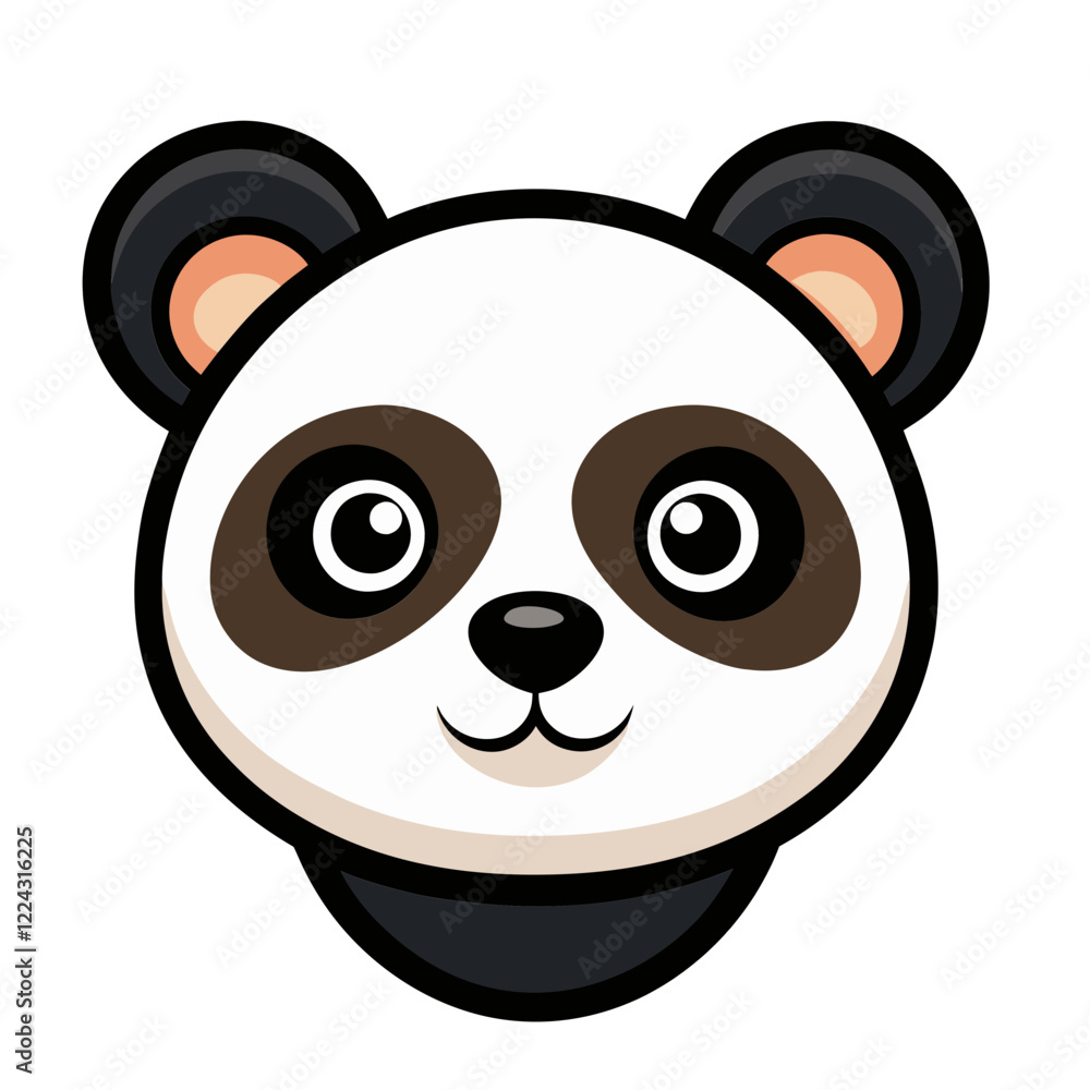 Fototapeta premium Cute Panda Mask Illustration