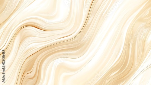 Abstract Beige and White Swirling Marble Design