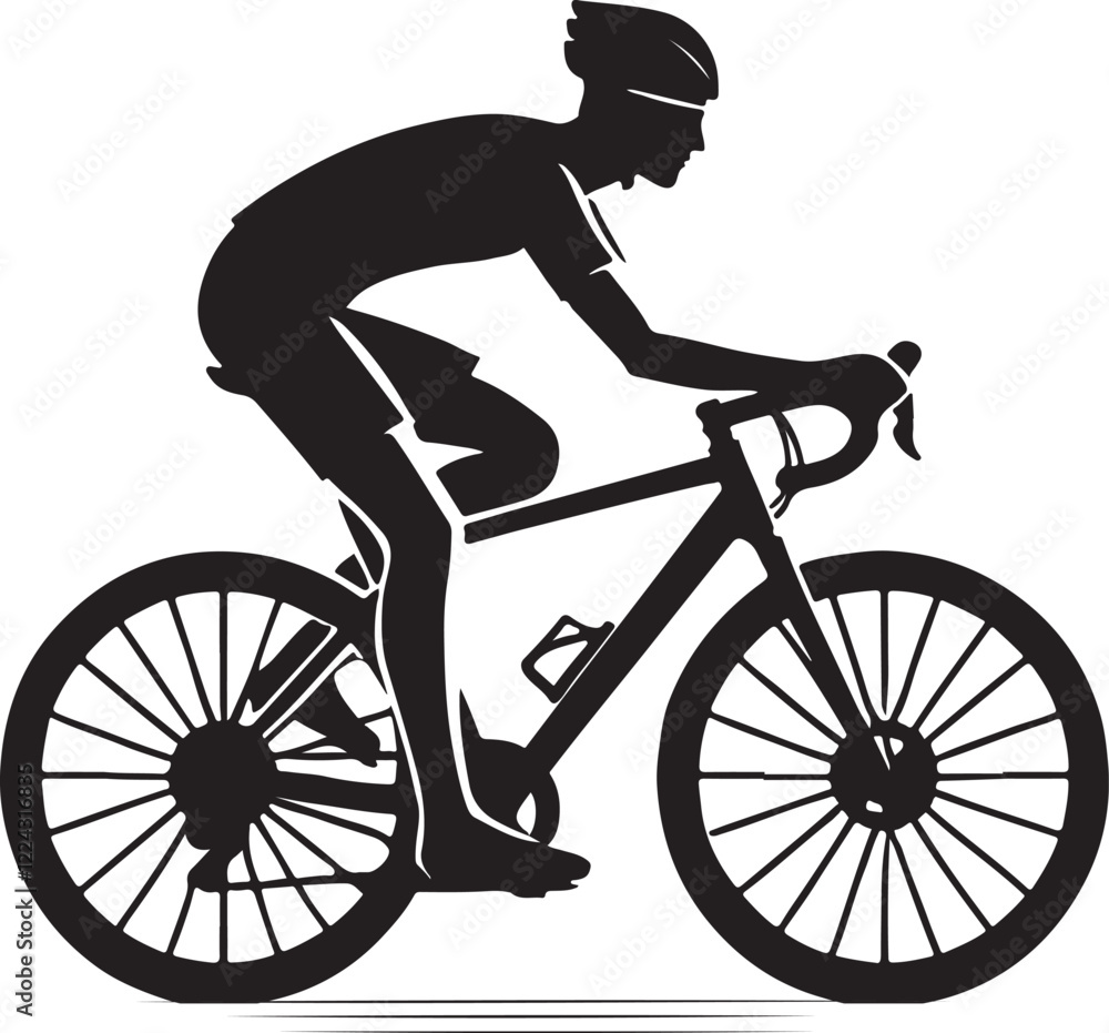 Obraz premium silhouette of a cyclist