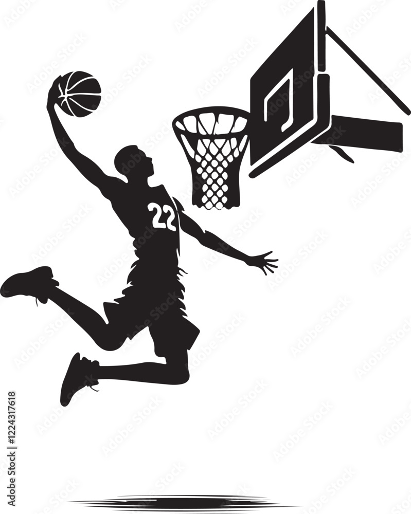 Obraz premium basketball player silhouette