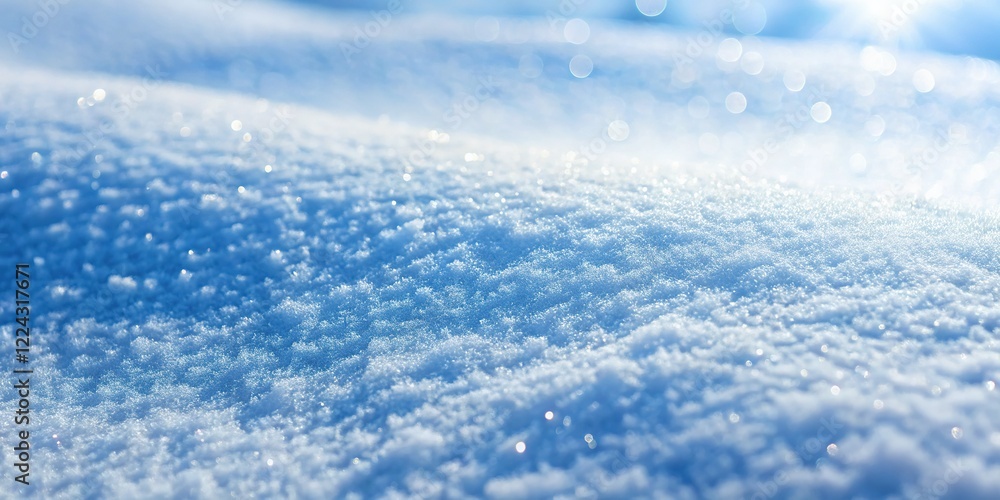 Obraz premium Pristine Snow Texture: Smooth, Clean Winter Background Top View