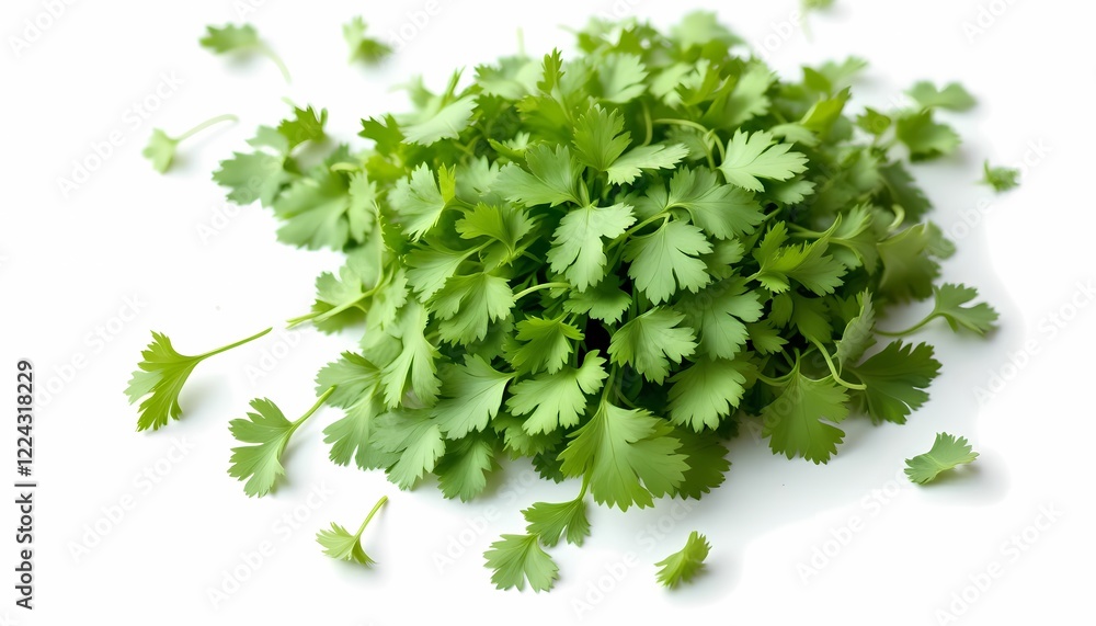 Fresh Cilantro Bunch Green Herb Leaves Cooking Ingredient Fresh Cilantro Bunch Green Herb Leaves Cooking Ingredient