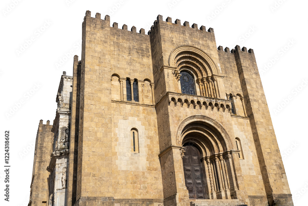 Old Cathedral of Coimbra (Portuguese: Sé Velha de Coimbra) isolated Old Cathedral of Coimbra (Portuguese: Sé Velha de Coimbra) isolated