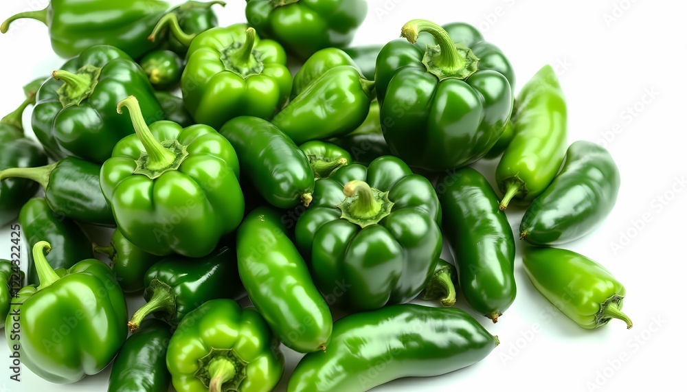 Fresh Green Bell Peppers and Jalapeños Harvest Fresh Green Bell Peppers and Jalapeños Harvest