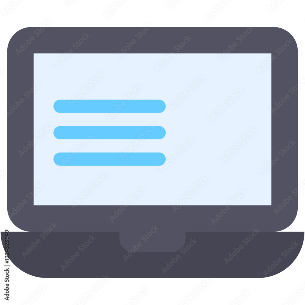 Vector Icon Computer, device, laptop, notebook, screen Vector Icon Computer, device, laptop, notebook, screen