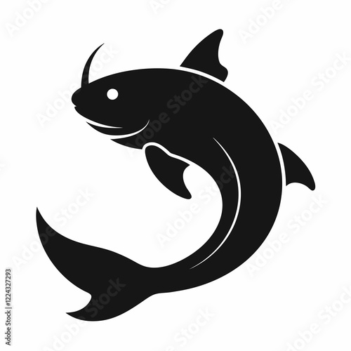 A catfish silhouette vector