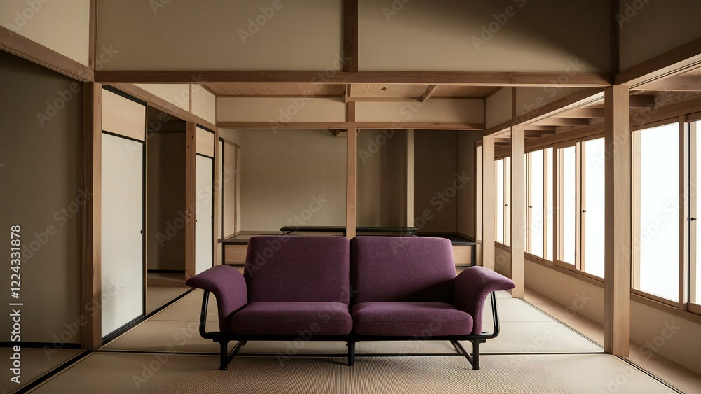 Fototapeta premium modern living room with floor