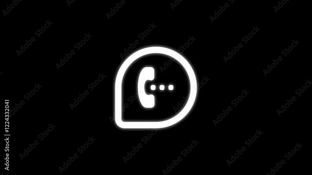 Contact icon isolated .Calling icon isolated animation .