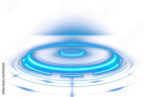 PNG Blue futuristic product backdrop lights technology background.