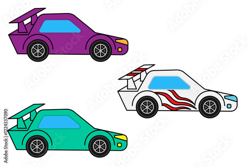 速そうなレーシングカーのイラスト