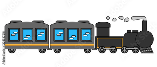 蒸気機関車のイラスト
