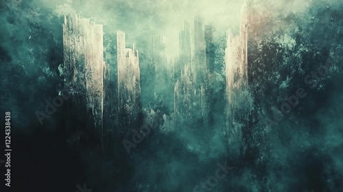 Wallpaper Mural Ethereal Cityscape: A Misty, Enigmatic Metropolis Torontodigital.ca