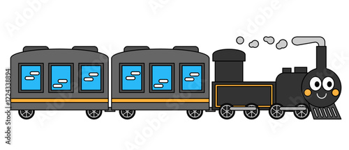 蒸気機関車のイラスト