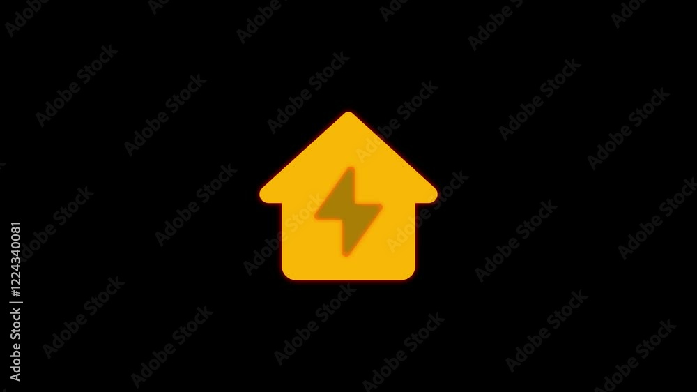 Charging house icon isolated .Flash, house simple icon, power house icon animation ,charging icon animation . Charging house icon isolated .Flash, house simple icon, power house icon animation ,charging icon animation .