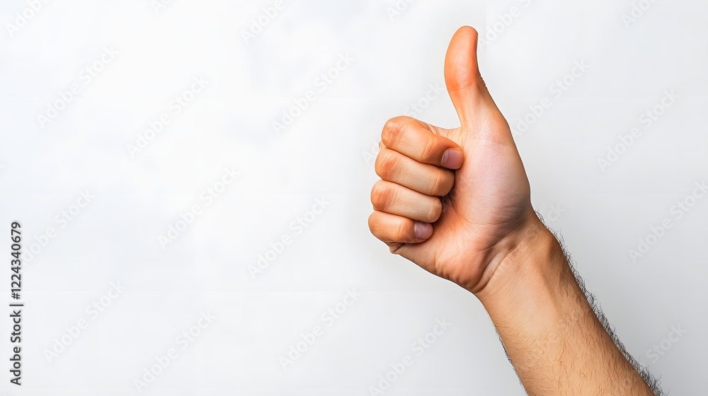 Close-up of Hand Showing OK Gesture on Clean White Background Close-up of Hand Showing OK Gesture on Clean White Background