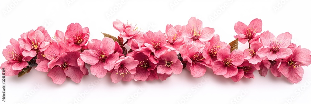 Fototapeta premium Delicate Pink Blossom Border Spring Floral Arrangement