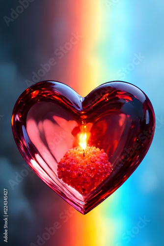 heart shaped glass