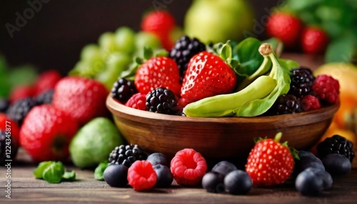 Wallpaper Mural berries in a bowl Torontodigital.ca