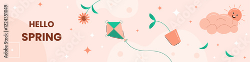 Hello Spring banner design