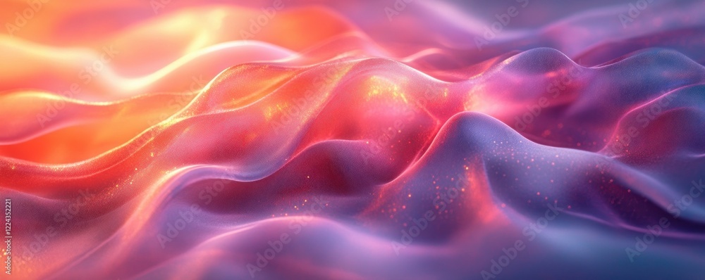 Obraz premium Iridescent Abstract Background with Vibrant Pastel Colors and Textured Holographic Shine