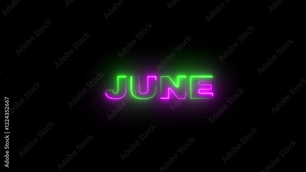 June text icon animation. June text icon animation.