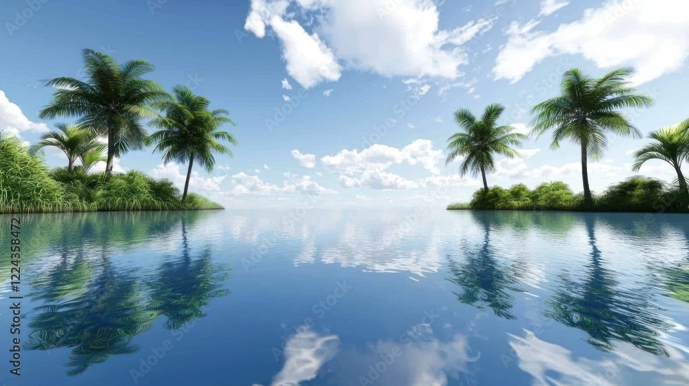 Tranquil Tropical Island Scene Tranquil Tropical Island Scene