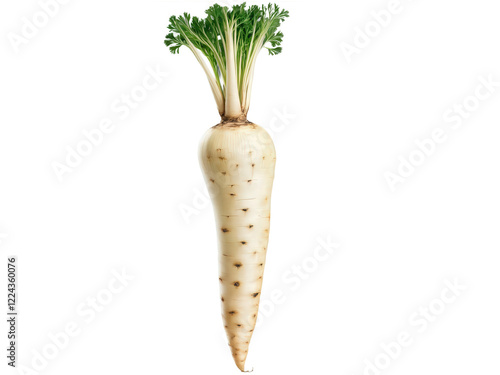 Parsnip (Pastinaca sativa) Root vegetable similar to carrots but with a sweeter, nuttier flavor, roasted, boiled, or pureed in soups photo