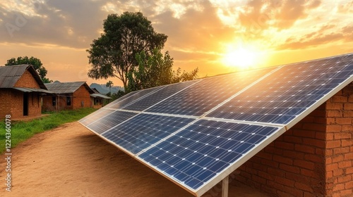 professional stock photography  Solar-Powered Villages photo