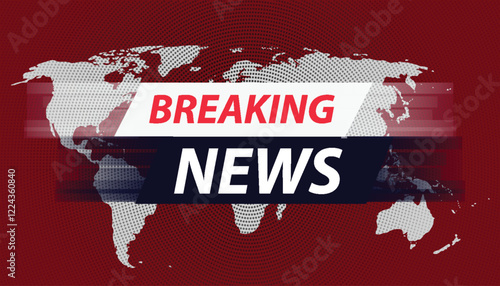 Breaking news background, World Global TV news banner template vector illustration design background
