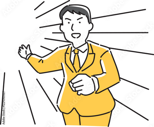 棒人間にイラつく複数の面接官