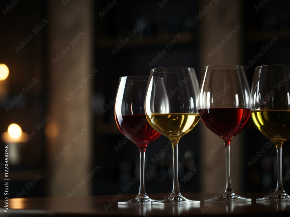 two glasses of red wine in a restaurant two glasses of red wine in a restaurant