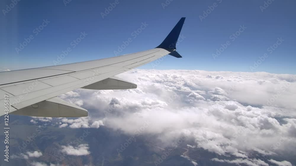 Split-Tip Winglet of the Boeing 737 Max Airplane in Flight Split-Tip Winglet of the Boeing 737 Max Airplane in Flight