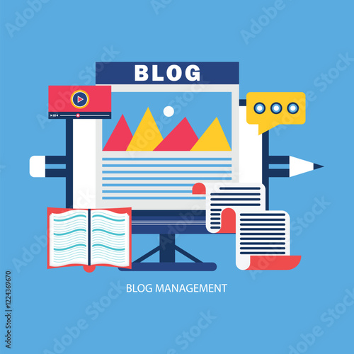 Blog management concept