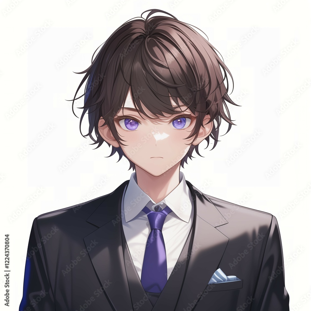 アニメ調の美青年の切り抜き用素材