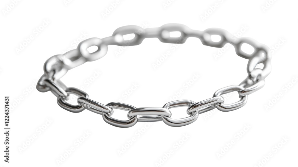 Silver chain bracelet showcased on a simple backdrop, emphasizing its intricate design Silver chain bracelet showcased on a simple backdrop, emphasizing its intricate design