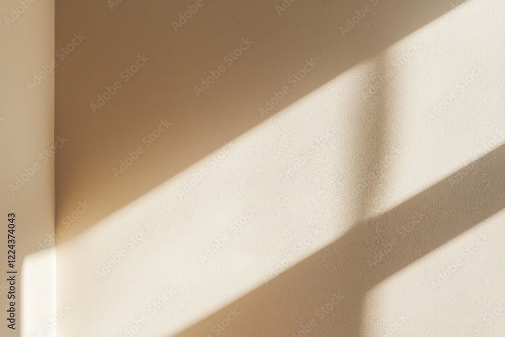 Soft shadows cast on a light-colored wall in a tranquil indoor setting, evoking calmness Soft shadows cast on a light-colored wall in a tranquil indoor setting, evoking calmness