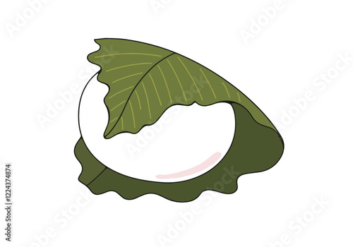 シンプルな柏餅のイラスト