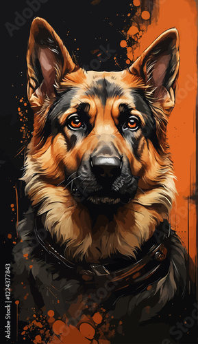 German Shepherd Gaze