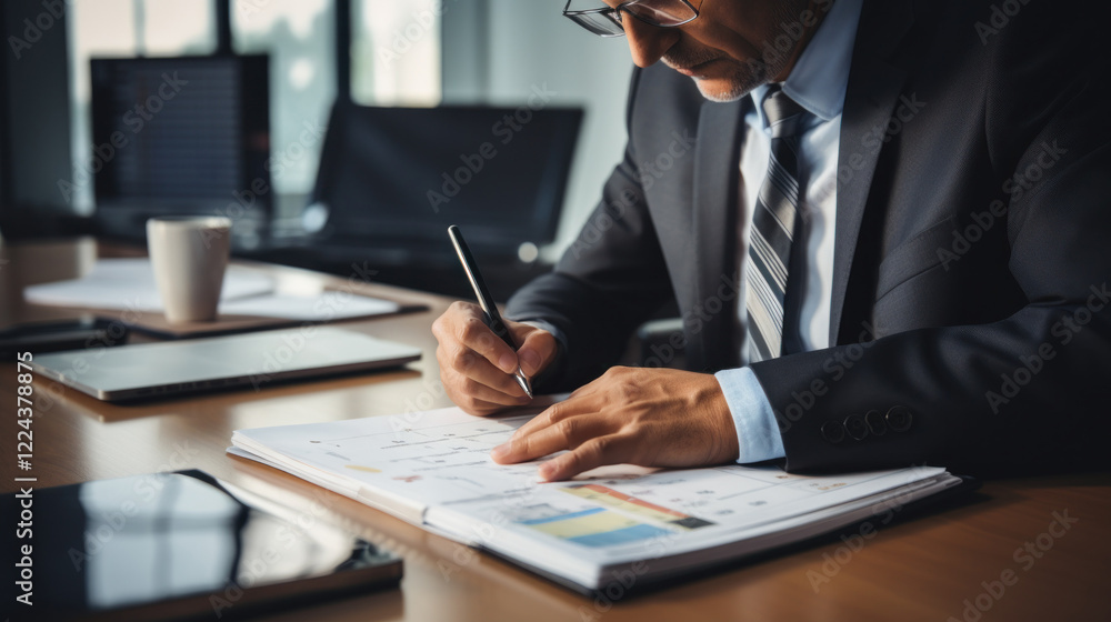 businessman working with documents businessman working with documents