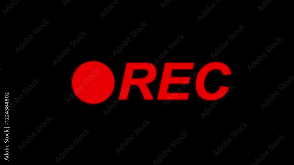 Recording sign, REC frame icon animation, recording icon button.Animating the Rec icon. Audio and video recording concept. Recording sign, REC frame icon animation, recording icon button.Animating the Rec icon. Audio and video recording concept.