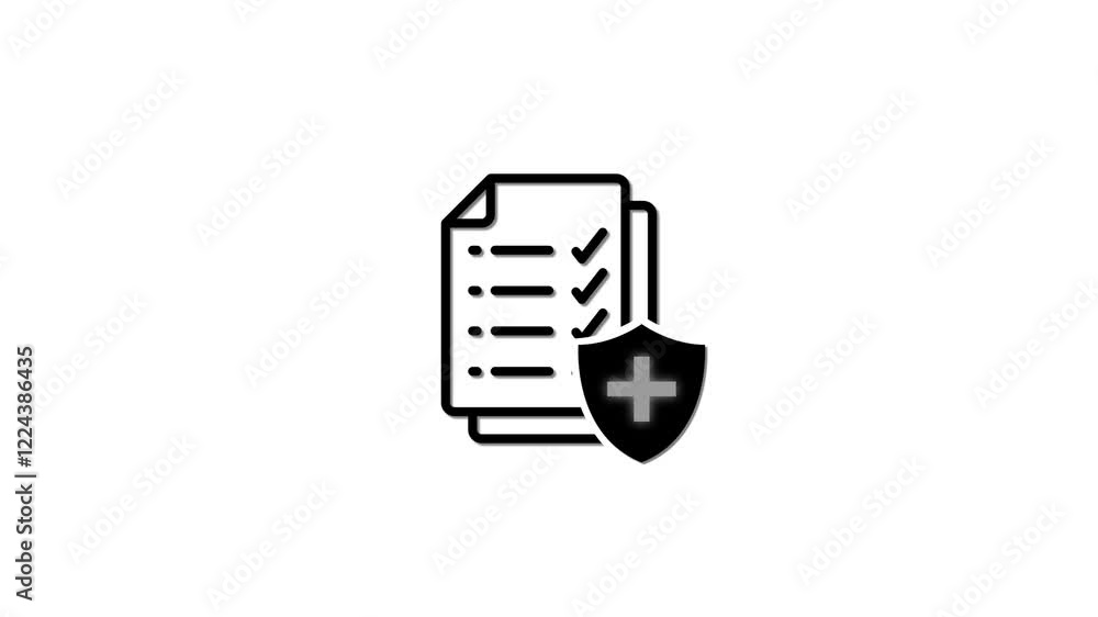 Medical history or report icon isolated . Patient report card Isolated animation . Medical history or report icon isolated . Patient report card Isolated animation .