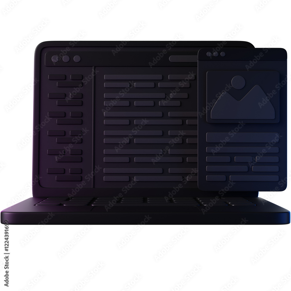 Obraz premium Frond End Developer 3D Icon