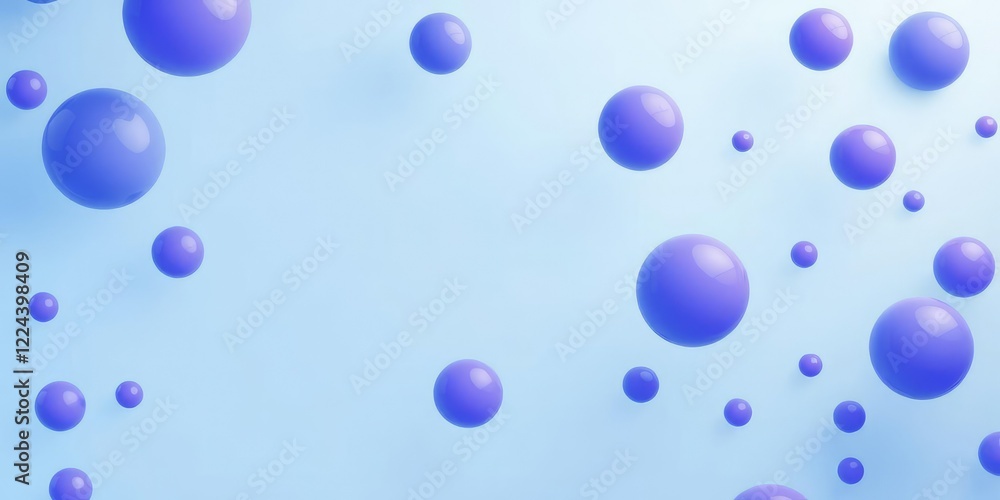 Group of blue and purple spheres floating in a swirling abstract background, ethereal currents, celestial movement Group of blue and purple spheres floating in a swirling abstract background, ethereal currents, celestial movement