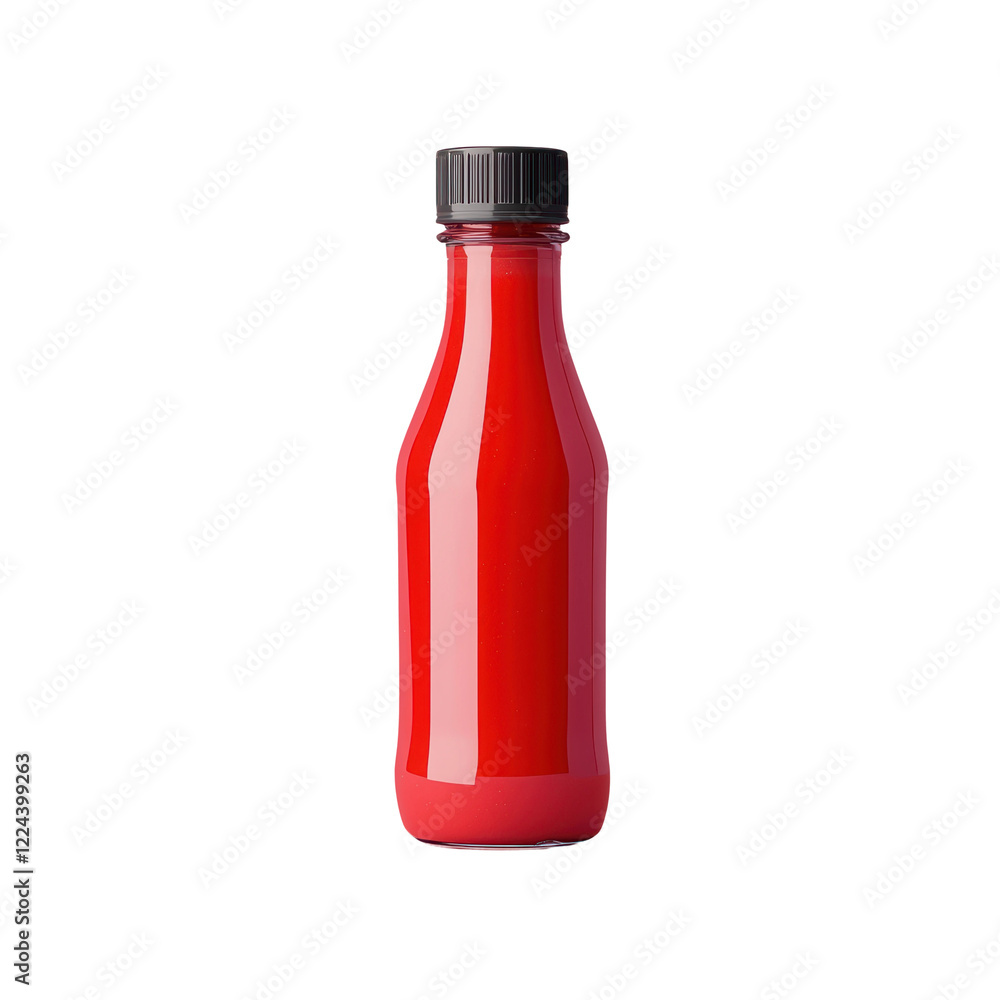 Isolated Bottle of Ketchup with Vibrant Red Color Isolated Bottle of Ketchup with Vibrant Red Color