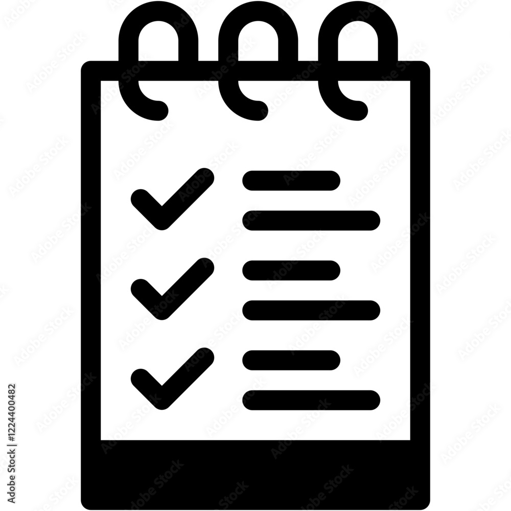 Vector Icon Checklist, list, note, list Vector Icon Checklist, list, note, list