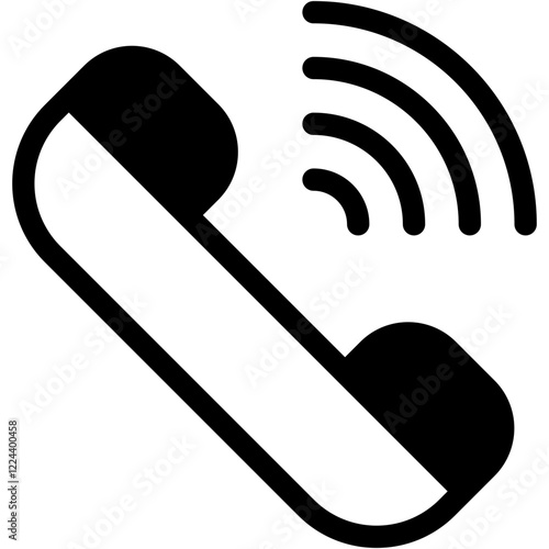 Vector Icon Call, communication, phone, receive, signa